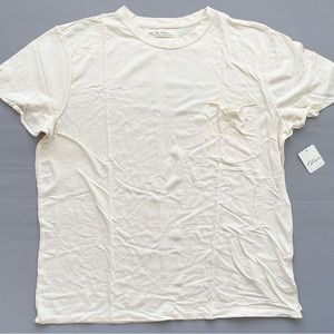 NWT Free People Basic Vella Tee Shirt in White Swan XL